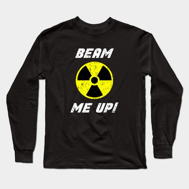 Beam Me Up! - Radioactive Symbol Trefoil Long Sleeve T-Shirt by jpmariano